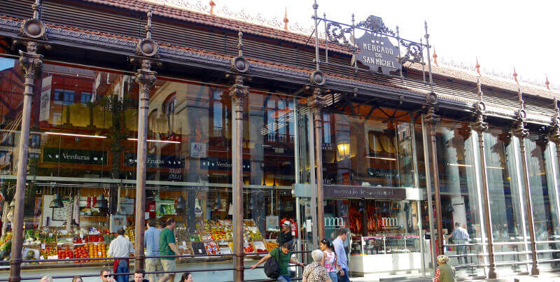 Marché couvert à Madrid.