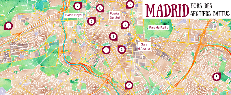 Plan touristique de Madrid.