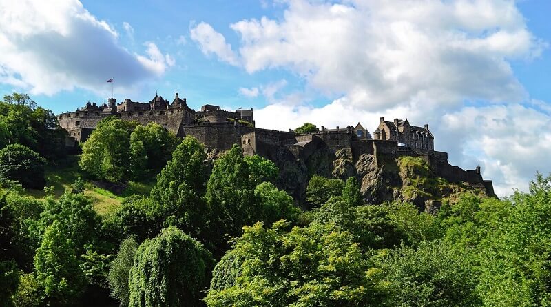 Vue du châeteau d'Édimbourg.