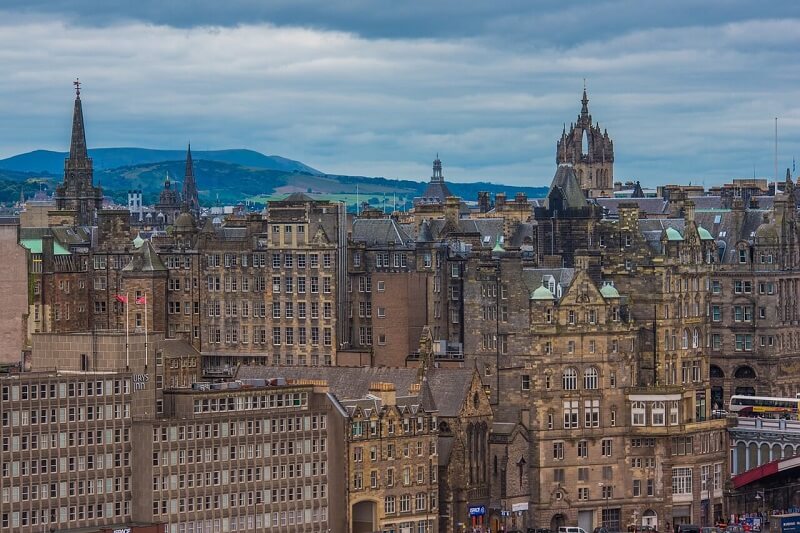 Vue de la vieille ville d'Edimbourg.