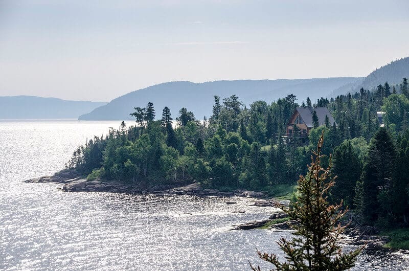 Vue du Fjord du Saguenay au Canada.