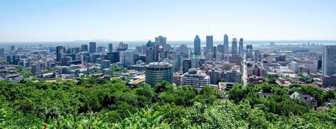 Vue panoramique de Montréal.