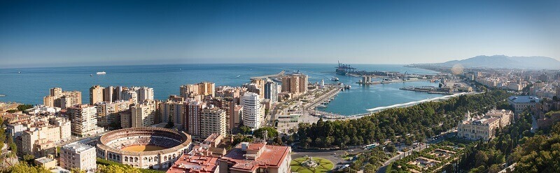 Panorama sur Málaga.