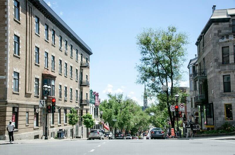 Une rue de Montréal.