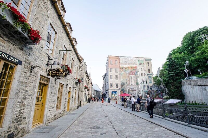 Une rue à Québec.