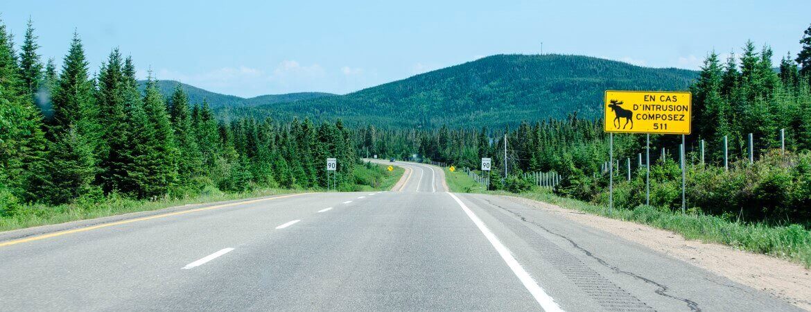 Route au Canada.