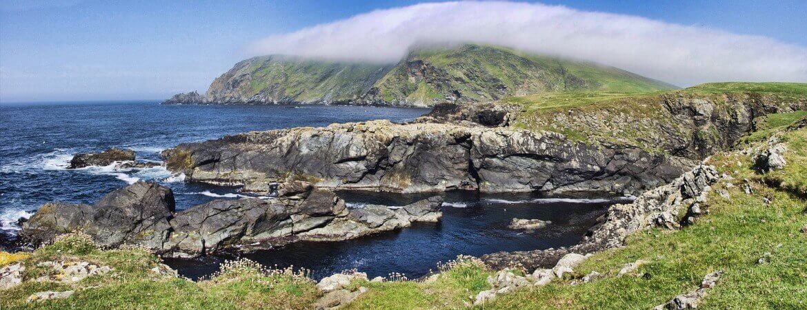 Vue des îles Shetland.