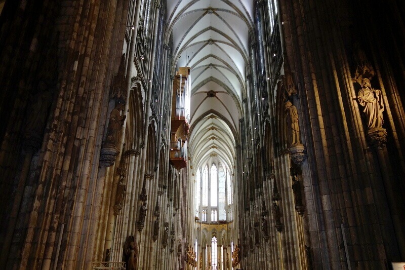 Intérieur de la cathédrale de Cologne.