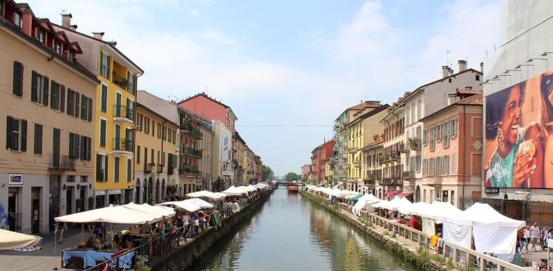 Canal à Milan.