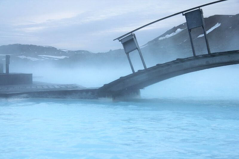 Un bain extérieur en Islande.