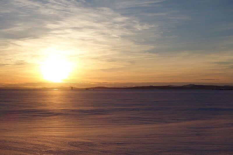 Coucher de soleil au Canada.