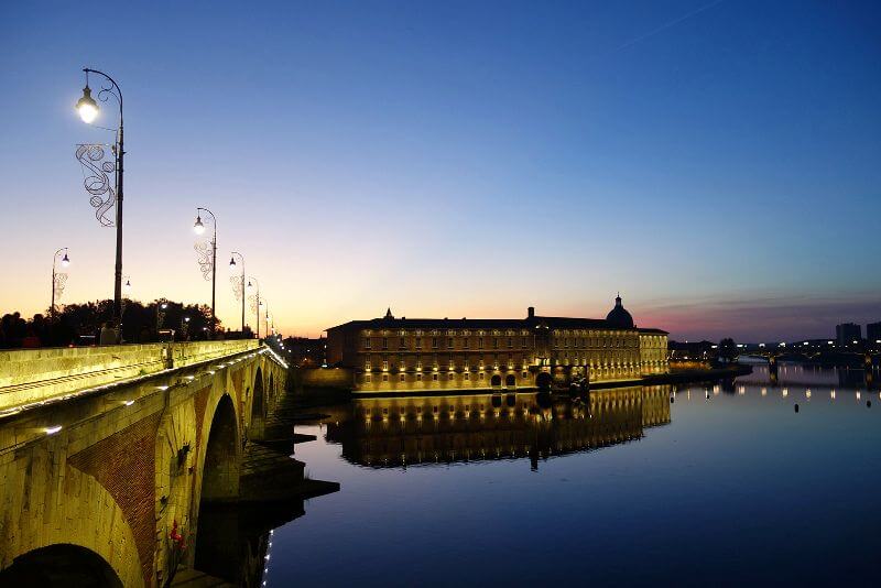 Coucher de soleil sur la Garonne.