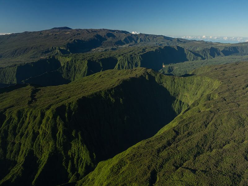 Vue aérienne de La Réunion.