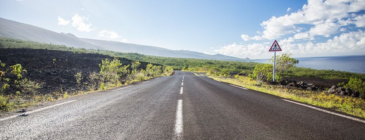 Une route à La Réunion.