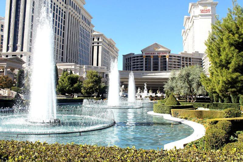 Fontaine d'un hôtel à Las Vegas.