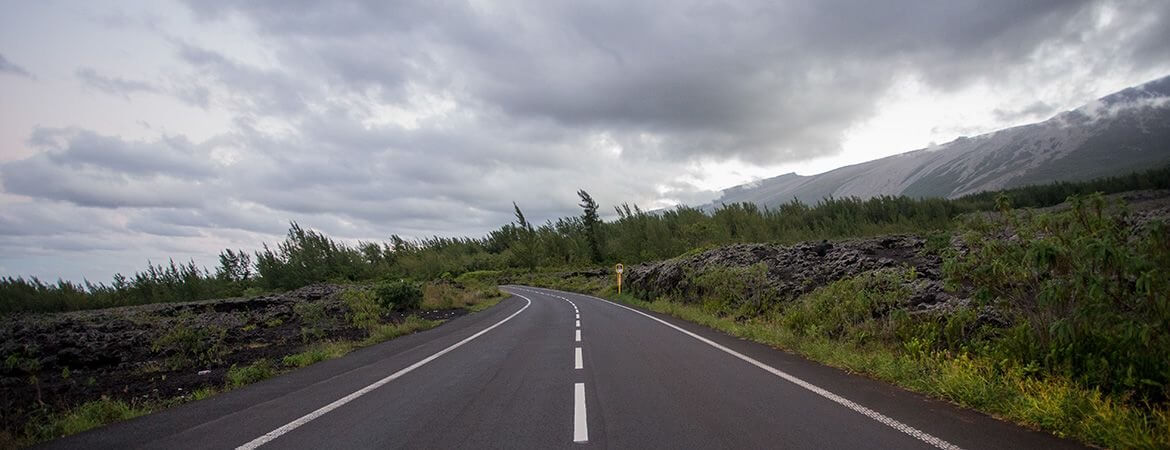 Une route à La Réunion.