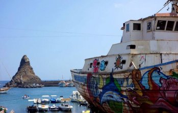 Bateau de pêche en Sicile.