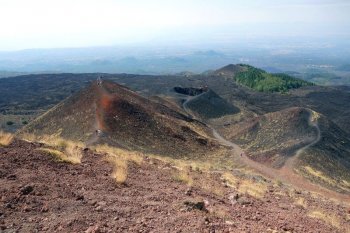 Cratère de l'Etna en Sicile.