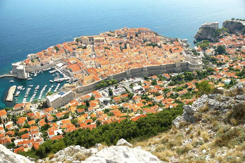 Vue de Dubrovnik en Croatie.