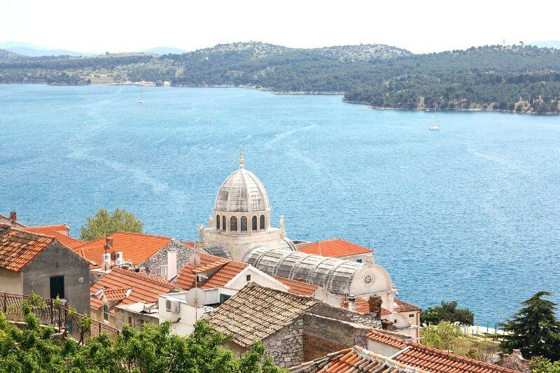 Vue de Sibenik en Croatie.