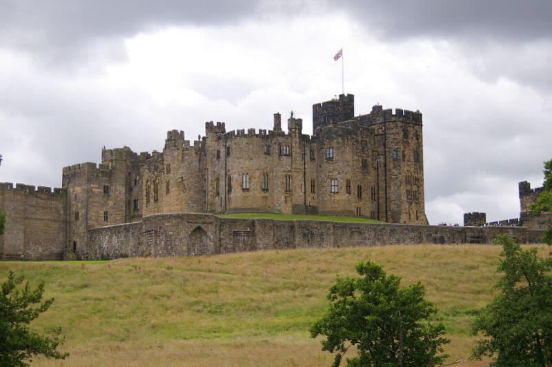 Un château-fort en Angleterre.