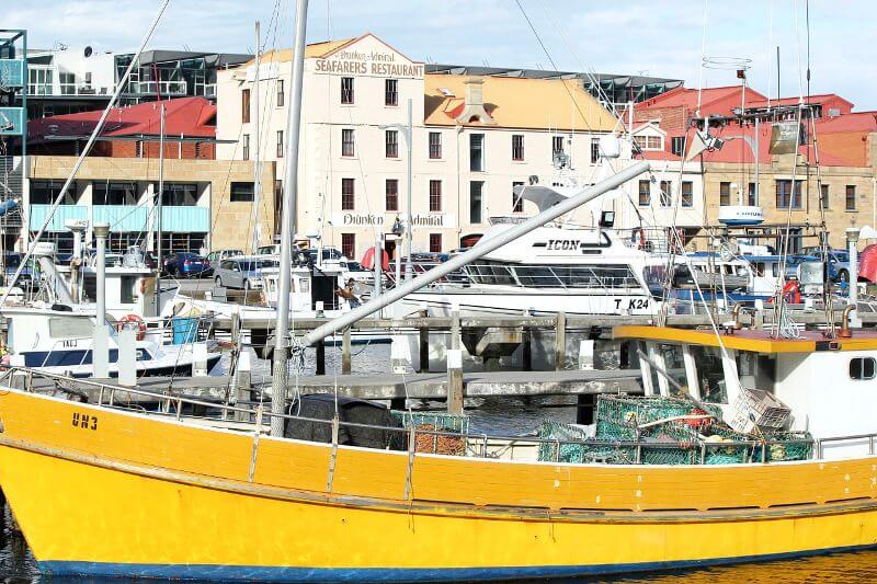 Bateaux au port de Hobart en Australie.