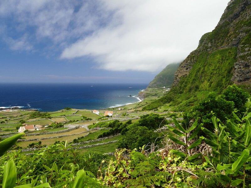 Paysage côtier des Açores.