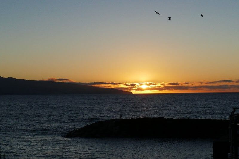 Coucher de soleil aux Açores.