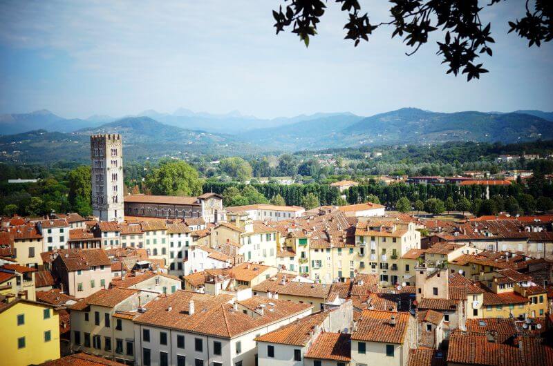 Vue de Lucques en Toscane.