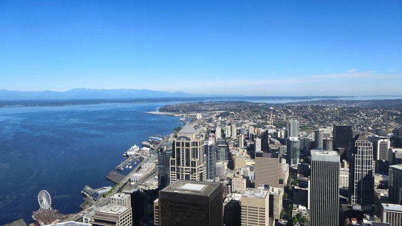 Vue aérienne de Seattle.