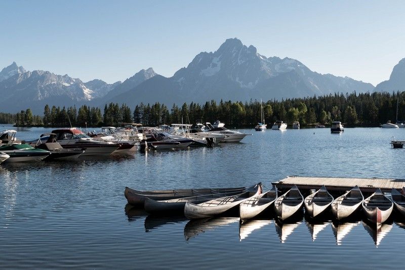 Un lac dans le parc national de Grand Teton.