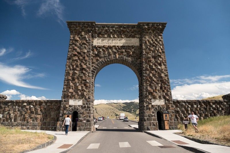 Porte d'entrée du parc national de Yellowstone.