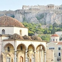 La place Monastiraki à Athènes.