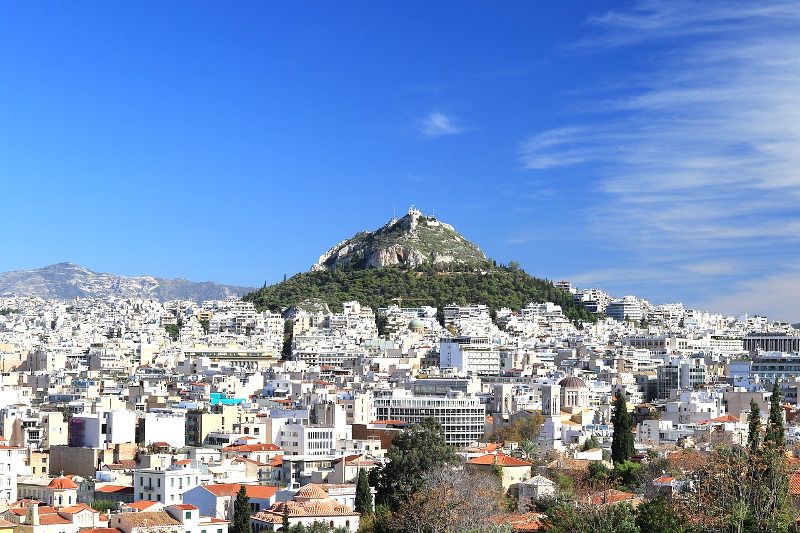 Vue du mont Lycabette à Athènes.