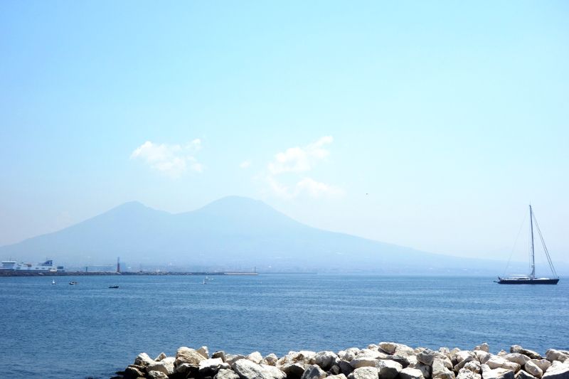 Vue du Vésuve en Italie.