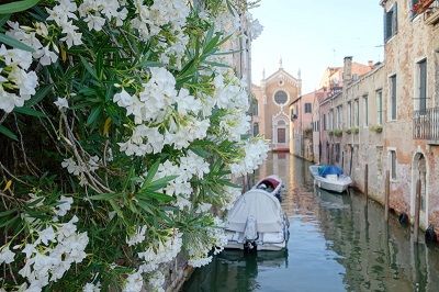 Canal et église à Venise.