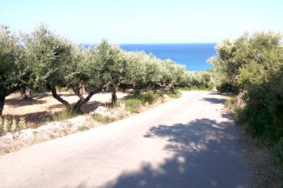 Vue d'une route en Grèce.