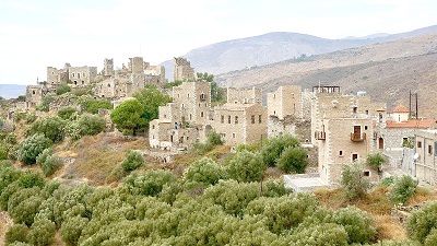 Vieux village abandonné en Grèce.