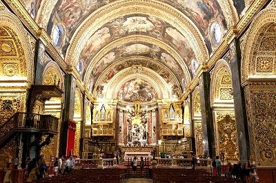 Intérieur de la cathédale de La Valette.