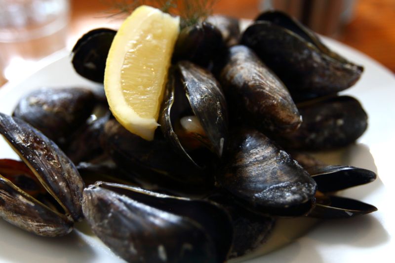 Assiette de moules en Irlande.