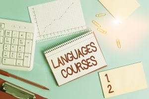 surface de travail pour apprendre les langues